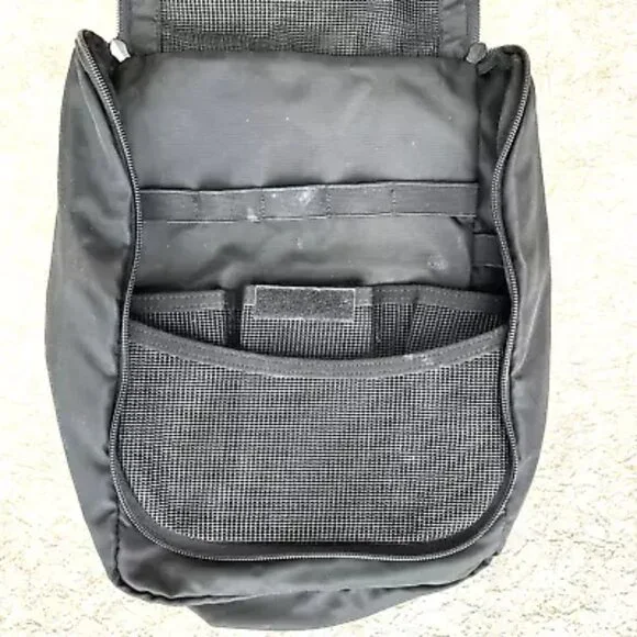 LL Bean Travel Toiletry Bag Caddy Hanging Personal Organizer Black Nylon - Picture 4 of 4